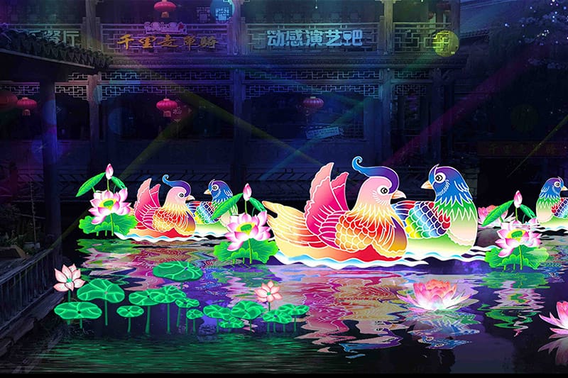 鴛鴦戲水花燈設(shè)計方案